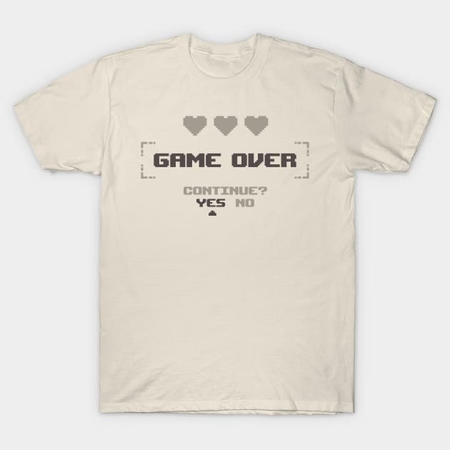 Retro Game Over Continue? T-Shirt by rjzinger